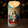 Bougie LED personnalisée à effet gonflé 3D - Cadeaux chrétiens personnalisés pour femmes, hommes, tous les croyants, amoureux de Jésus - Paix, lumière et bénédictions
