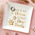 Full-Print Jewelry Dish - Birthday Gifts For Dog Lovers, Cat Lovers, Pet Lovers - Home Is Where Paws Live