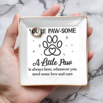 Full-Print Jewelry Dish - Birthday Gifts For Dog Lovers, Cat Lovers - Paws Fill The Heart With Joy