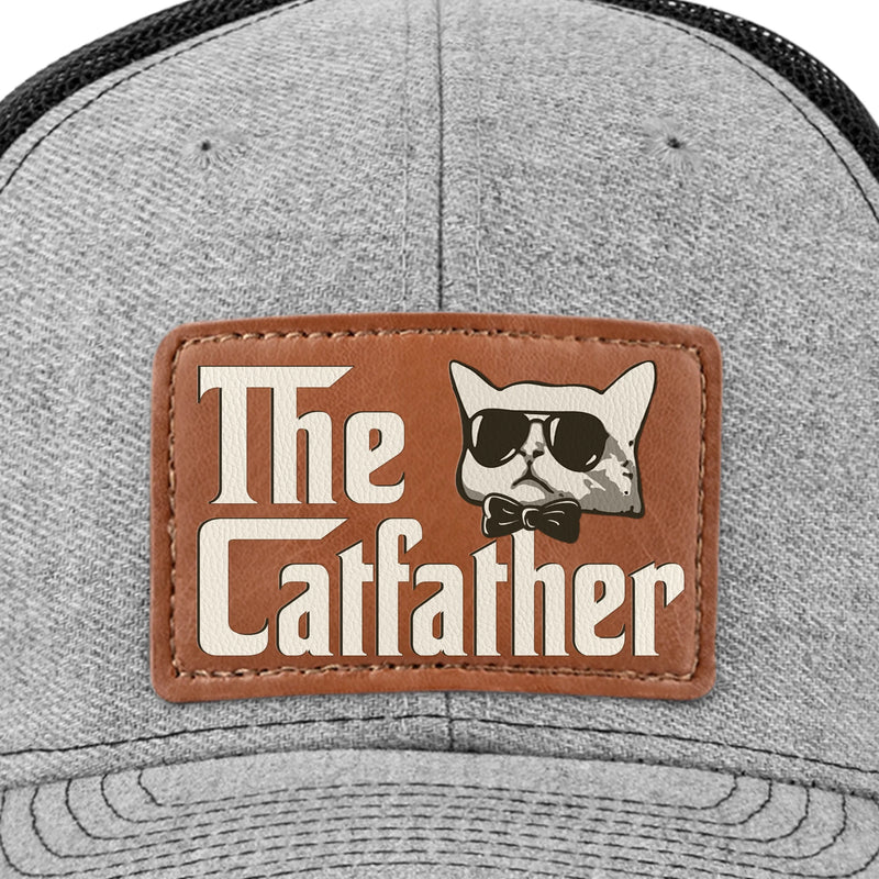 Leather Patch Hat -  Birthday Gifts For Cat Lovers, Cat Dad - The Catfather