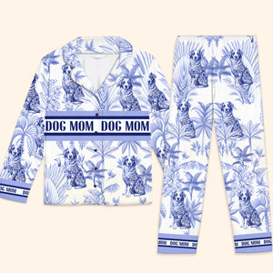 Pyjamas personnalisés - Cadeaux d'anniversaire personnalisés pour les amoureux des chiens et des chats, les papas et les mamans de chiens, et les propriétaires de chats - Vivre ma meilleure vie de maman de chien