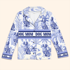 Pyjamas personnalisés - Cadeaux d'anniversaire personnalisés pour les amoureux des chiens et des chats, les papas et les mamans de chiens, et les propriétaires de chats - Vivre ma meilleure vie de maman de chien