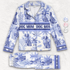 Pyjamas personnalisés - Cadeaux d'anniversaire personnalisés pour les amoureux des chiens et des chats, les papas et les mamans de chiens, et les propriétaires de chats - Vivre ma meilleure vie de maman de chien