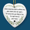 Ornament - Ceramic Heart Shaped - Christmas Memorial Sympathy Gifts For Dogs, Cats - Love Never Fades