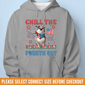 T-shirt unisexe personnalisé, t-shirt premium, sweat à capuche – Cadeaux personnalisés du 4 juillet pour les amoureux des chiens, papas et mamans – Détendez-vous le 4 juillet