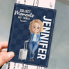 Étui de passeport personnalisé, porte-passeport – Cadeaux de vacances et de voyage personnalisés pour femmes et hommes – Prêt pour un passeport, monde stable