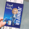 Étui de passeport personnalisé, porte-passeport – Cadeaux de vacances et de voyage personnalisés pour femmes et hommes – Né pour errer, pas pour rester