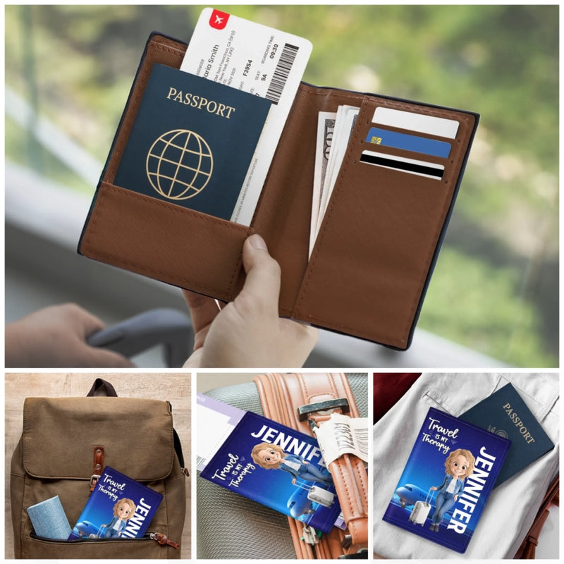 Custom Passport Cover, Passport Holder - Personalized Summer Vacation And Travel Gifts For Women, Travel Lovers - Born To Roam, Not To Stay