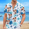 Custom Photo Unisex Tropical Hawaiian Aloha Shirt - Personalized Summer Vacation And Travel Gifts For Dog Cat Lovers, Dog Dad And Mom, Cat Owners - Beach Bum With My Pup