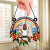 Custom Window Hanging Suncatcher Ornament -  Personalized Pet Memorial Gifts For Dogs, Cats - Until We Meet Again At The Rainbow Bridge