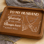 Custom Wooden Valet Tray - Personalized Anniversary Wedding Gifts For Husband And Wife, Him And Her - Thank You For Being My Forever, Couple Birthday Gifts For Him And Her
