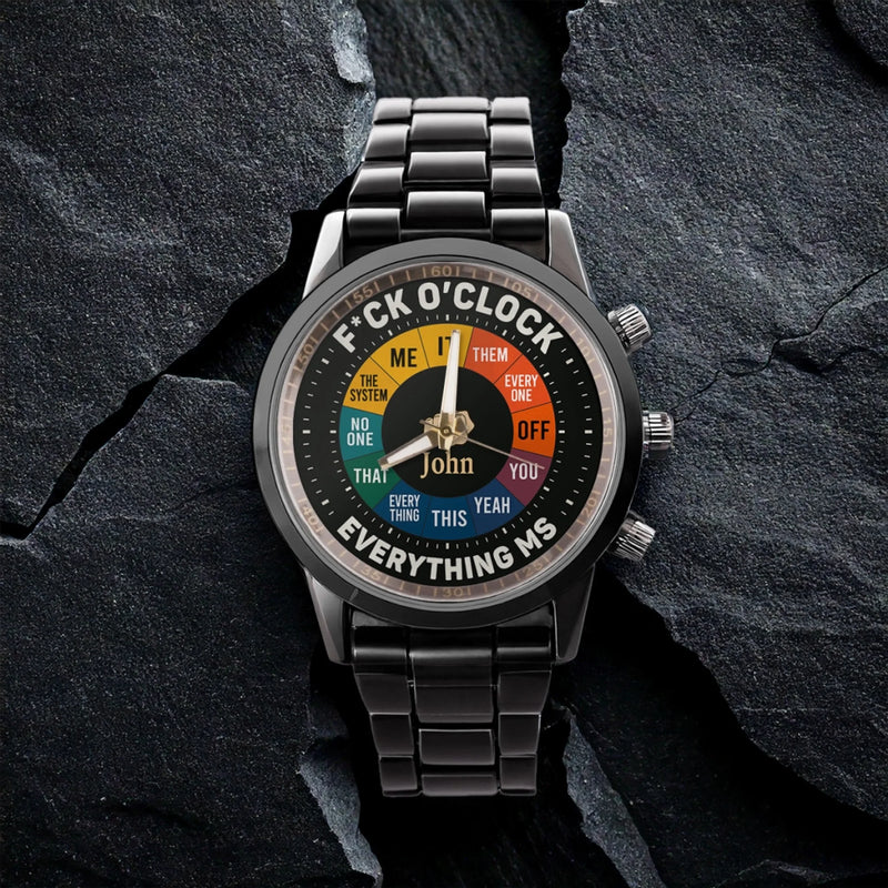 Custom Men's Watch - Personalized Funny Gift For Friend, Coworker, Family Member - Whatever Time It Is