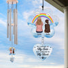 Custom Wind Chime With Acrylic Charms - Personalized Pet Memorial Gifts For Dogs - Pawprints On My Soul