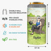 Custom 4 In 1 Can Cooler Tumbler - Personalized Retirement Gifts For Women, Men - Vacation Is My New Job