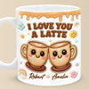 Custom 3D Inflated Effect Printed Mug - Personalized Anniversary Wedding Gifts For Husband And Wife, Him And Her - I Love You A Latte