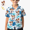Chemise hawaïenne unisexe avec photo personnalisée - Cadeaux de vacances et de voyage d'été personnalisés pour femmes et hommes, amoureux des chiens et des chats - Furry Family Vibes