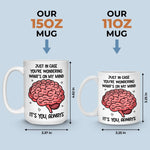 Custom Mug - Personalized Anniversary Wedding Gifts For Wife, Husband, Couple - My Mind Is Basically Your Fan Club