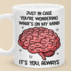 Custom Mug - Personalized Anniversary Wedding Gifts For Husband And Wife, Him And Her - My Mind Is Basically Your Fan Club