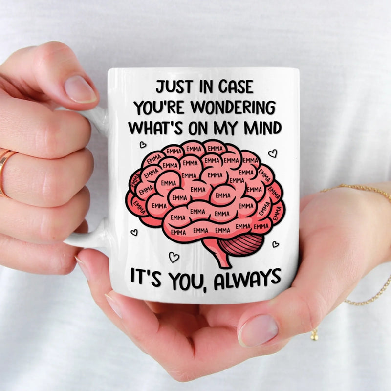 Custom Mug - Personalized Anniversary Wedding Gifts For Wife, Husband, Couple - My Mind Is Basically Your Fan Club