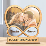 Custom Photo Wood & Acrylic Plaque - Personalized Anniversary Wedding Gifts For Husband And Wife, Him And Her - Forever Yours, Forever Mine
