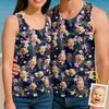 Custom Photo Tanktop - Personalized Summer Vacation And Travel Gifts For Family, Dog Cat Lovers - Loud, Proud, And Tropical