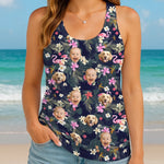 Custom Photo Tanktop - Personalized Summer Vacation And Travel Gifts For Family - Loud, Proud, And Tropical