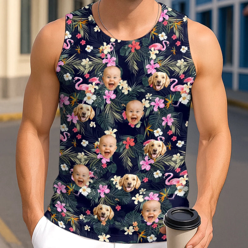 Custom Photo Tanktop - Personalized Summer Vacation And Travel Gifts For Family - Loud, Proud, And Tropical