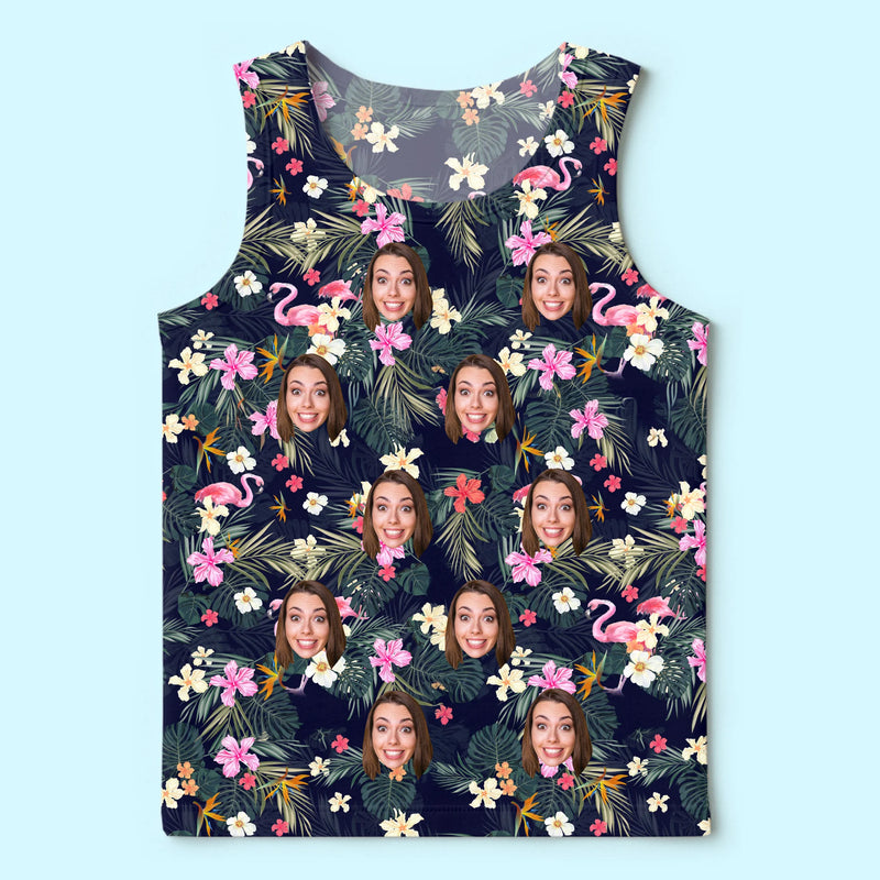 Custom Photo Tanktop - Personalized Summer Vacation And Travel Gifts For Family - Loud, Proud, And Tropical