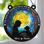 Custom Window Hanging Suncatcher Ornament - Personalized Pet Memorial Gifts For Dogs - Paws Forever Imprinted On My Soul