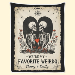 Couverture personnalisée - Cadeaux d'anniversaire de mariage personnalisés pour mari et femme, lui et elle - Weirdos In Love