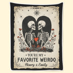 Custom Blanket - Personalized Anniversary Wedding Gifts For Husband And Wife, Him And Her - Weirdos In Love