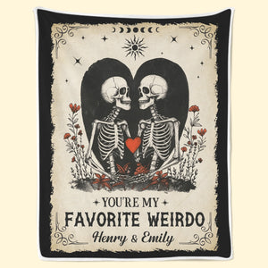 Couverture personnalisée - Cadeaux d'anniversaire de mariage personnalisés pour mari et femme, lui et elle - Weirdos In Love