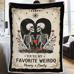 Custom Blanket - Personalized Anniversary Wedding Gifts For Husband And Wife, Him And Her - Weirdos In Love