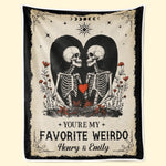 Custom Blanket - Personalized Anniversary Wedding Gifts For Husband And Wife, Him And Her - Weirdos In Love
