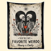 Couverture personnalisée - Cadeaux d'anniversaire de mariage personnalisés pour mari et femme, lui et elle - Weirdos In Love