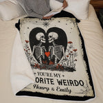 Custom Blanket - Personalized Anniversary Wedding Gifts For Husband And Wife, Him And Her - Weirdos In Love