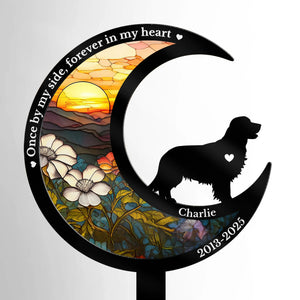 Piquet de jardin en acrylique personnalisé style vitrail - Cadeaux commémoratifs personnalisés pour chiens - Je porte ton amour partout où je vais