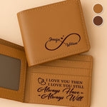 Custom Name Infinity Love Couple Gifts - Personalized Double-Sided Engraved Wallet