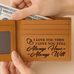 Custom Name Infinity Love Couple Gifts - Personalized Double-Sided Engraved Wallet