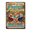 Plaque décorative personnalisée en métal - Cadeaux d'anniversaire de mariage personnalisés pour mari et femme, lui et elle - Ambiance au bord de la piscine uniquement