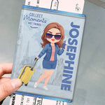 Custom Passport Cover, Passport Holder - Personalized Summer Vacation And Travel Gifts For Women - Me Time, World Wide