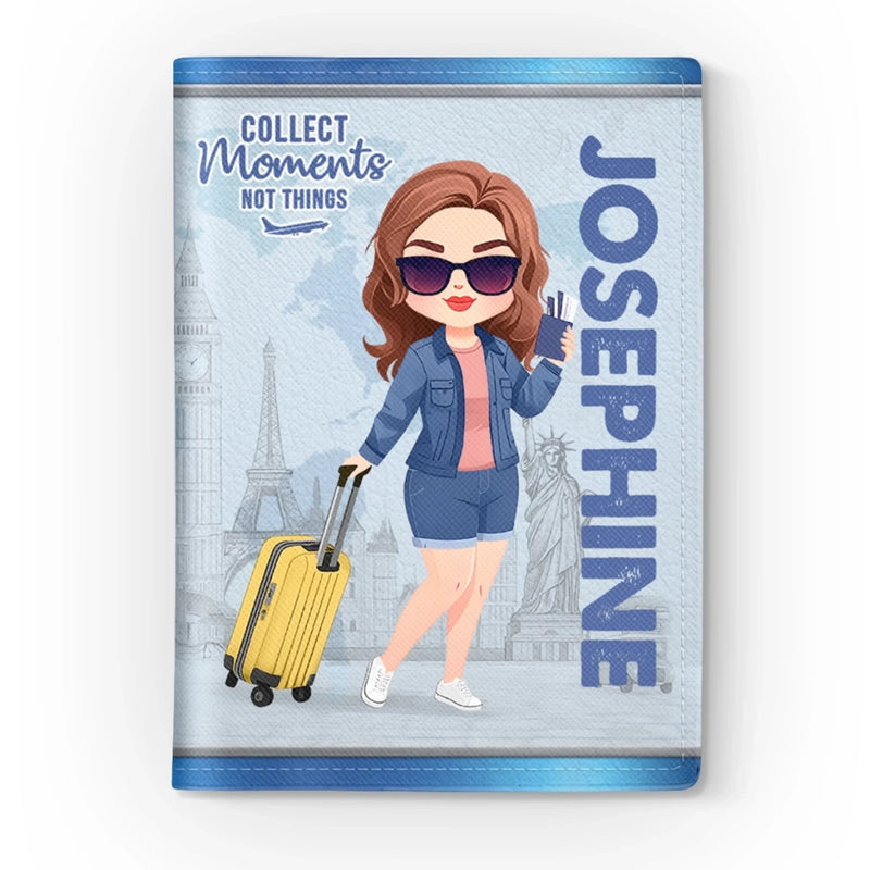 Custom Passport Cover, Passport Holder - Personalized Summer Vacation And Travel Gifts For Women - Me Time, World Wide