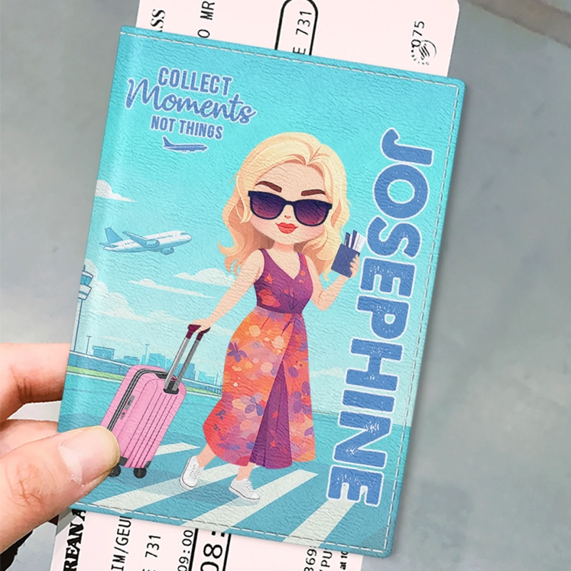 Custom Passport Cover, Passport Holder - Personalized Summer Vacation And Travel Gifts For Women, Men - Live For The Moments