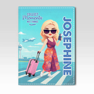 Étui de passeport personnalisé, porte-passeport – Cadeaux de vacances et de voyage personnalisés pour femmes et hommes – Vivez l'instant présent