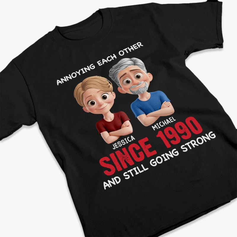 Custom Unisex T-shirt, Premium T-shirt, Hoodie - Personalized Anniversary Wedding Gifts For Husband And Wife, Him And Her - Growing Old, Never Growing Apart