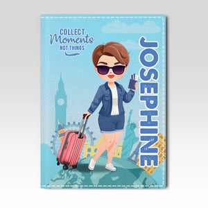 Étui de passeport personnalisé, porte-passeport – Cadeaux de vacances et de voyage personnalisés pour femmes et hommes – L'aventure remplit l'âme