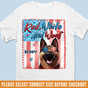 T-shirt unisexe personnalisé, t-shirt premium, sweat à capuche – Cadeaux personnalisés du 4 juillet pour les amoureux des chiens, papas et mamans de chiens – Pawtriotic Vibes