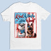 T-shirt unisexe personnalisé, t-shirt premium, sweat à capuche – Cadeaux personnalisés du 4 juillet pour les amoureux des chiens, papas et mamans de chiens – Pawtriotic Vibes