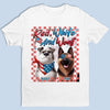 T-shirt unisexe personnalisé, t-shirt premium, sweat à capuche – Cadeaux personnalisés du 4 juillet pour les amoureux des chiens, papas et mamans – Born To Be Pawsome