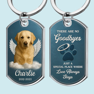 Porte-clés photo personnalisé - Cadeaux commémoratifs personnalisés pour animaux de compagnie (chiens et chats) - Mon ange gardien